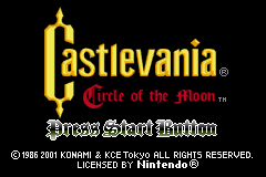 Castlevania - Circle of the Moon Title Screen